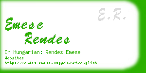 emese rendes business card